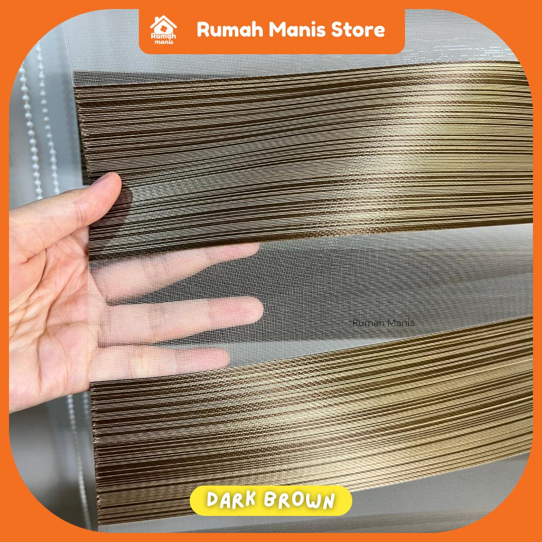 [RUMAH MANIS ZEBRA BLIND] 1 Panel Premium Modern Dual Layer Sunblock Zebra Blind | 76CM X 210CM (2.5' X 7') | Ready Stock | Bidai Tingkap Zebra Moden