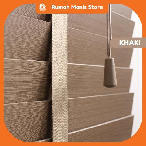 [RUMAH MANIS TIMBER BLIND] 2 Panel Premium High Quality Contemporary Decor Wooden Blinds | Ready Stock | Bidai Bilah Kayu Basswood Moden Ala Venetian langsir raya homeblind bidai kayu ruang tamu