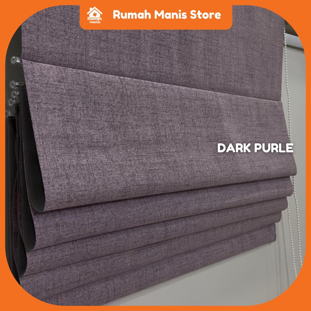 [RUMAH MANIS ROMAN BLIND] 3 Panel Premium Modern Western Style Roman Soft Curtain Blind | 100% Blackout | 198CM X 152CM (6.5' X 5') | Ready Stock | Tingkap Roman bidai waterproof langsir raya