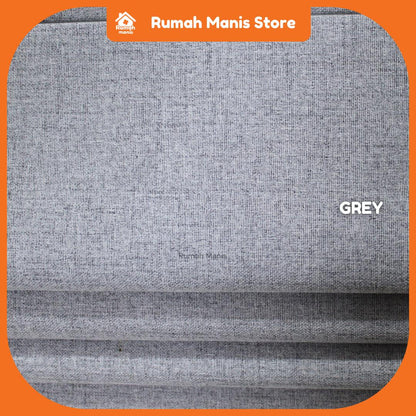 [RUMAH MANIS ROMAN BLIND] 2 Panel Premium Modern Western Style Roman Soft Curtain Blind | 100% Blackout | Ready Stock | Tingkap Roman tangga doubledeck langsir tarik bidai waterproof raya