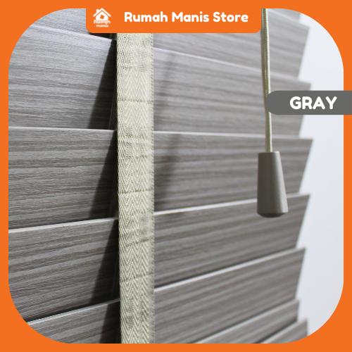 [RUMAH MANIS BLIND] 3 Panel Premium High Quality Contemporary Decor Wooden | 198CM X 150CM (6.5' X 5') | Ready Stock | Bidai Bilah Kayu Moden Bidai Ala Venetian timber blinds curtains langsir raya bidai kayu ruang tamu