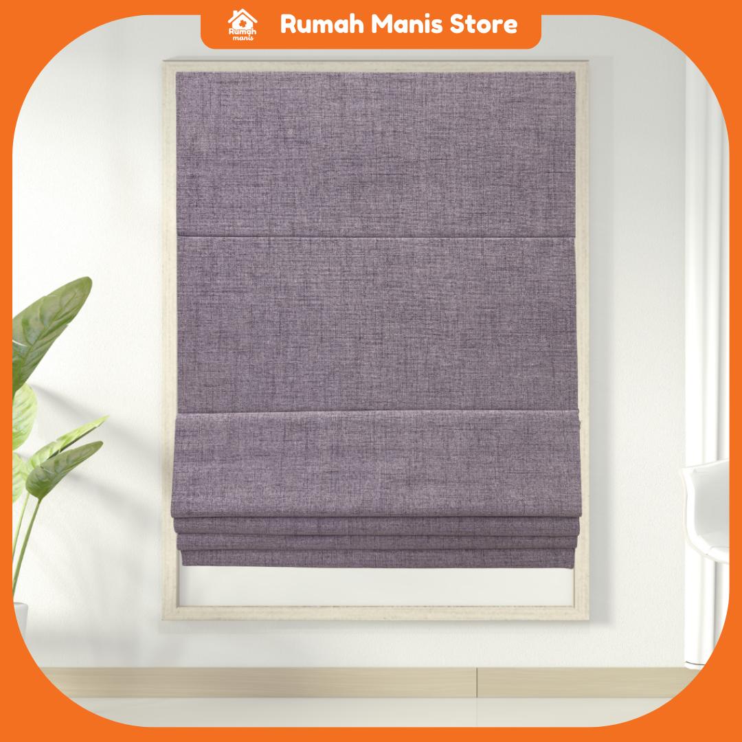 [RUMAH MANIS ROMAN BLIND] 3 Panel Premium Modern Western Style Roman Soft Curtain Blind | 100% Blackout | 198CM X 152CM (6.5' X 5') | Ready Stock | Tingkap Roman bidai waterproof langsir raya