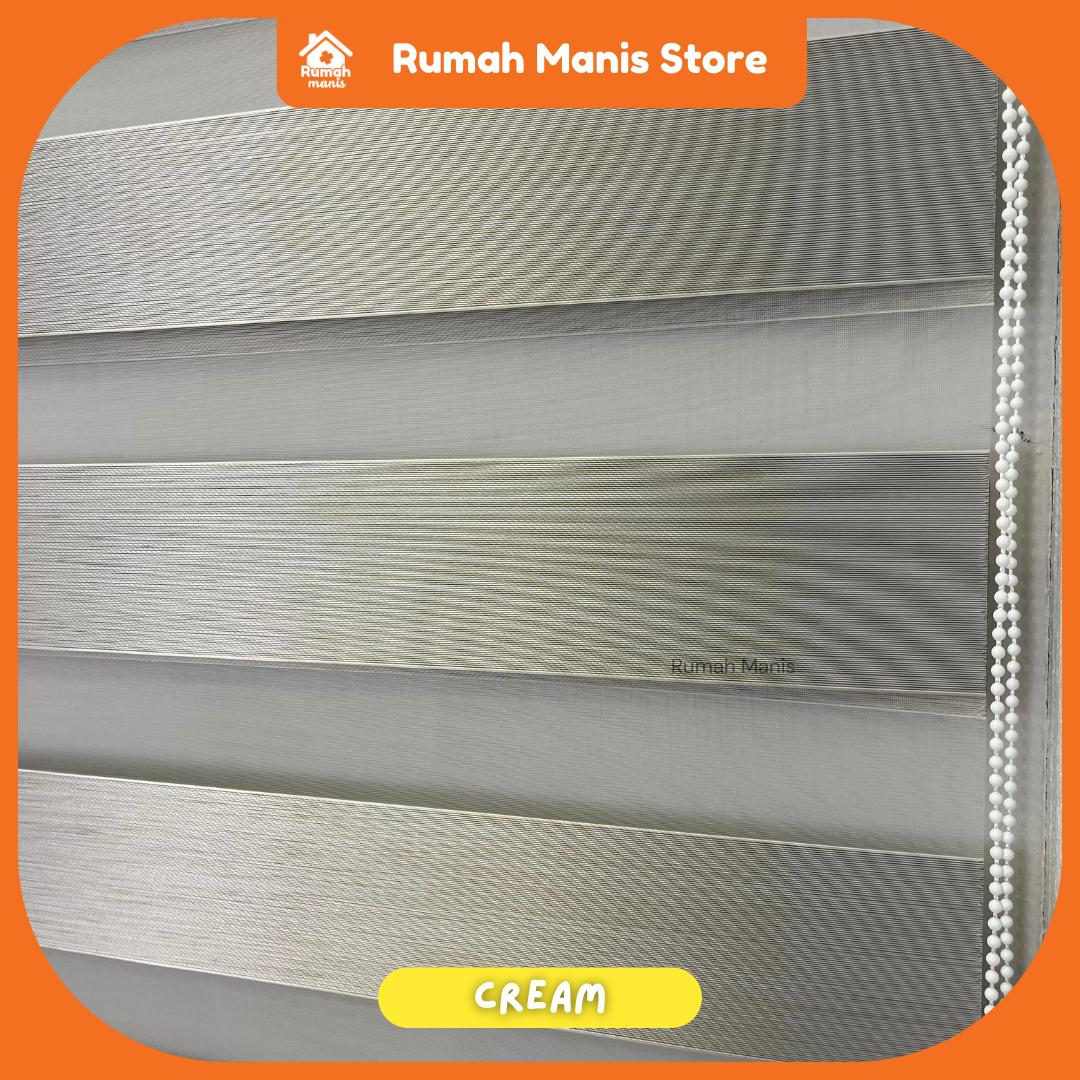 [RUMAH MANIS ZEBRA BLIND] 3 Panel Premium Modern Sunblock Dual Layer Zebra Blind | 198CM X 150CM (6.5' X 5') | Ready Stock | Bidai Tingkap Zebra Moden langsir raya