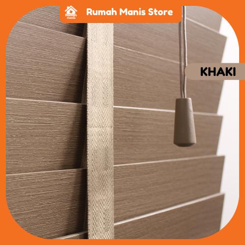 [RUMAH MANIS BLIND] 3 Panel Premium High Quality Contemporary Decor Wooden | 198CM X 150CM (6.5' X 5') | Ready Stock | Bidai Bilah Kayu Moden Bidai Ala Venetian timber blinds curtains langsir raya bidai kayu ruang tamu