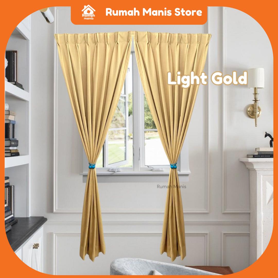 [Rumah Manis Sunblock Curtain] 1pcs Ready-made | 140CM(W) X 210CM(H) | French Pleat | Langsir Tebal Kualiti Sunblok Soft raya