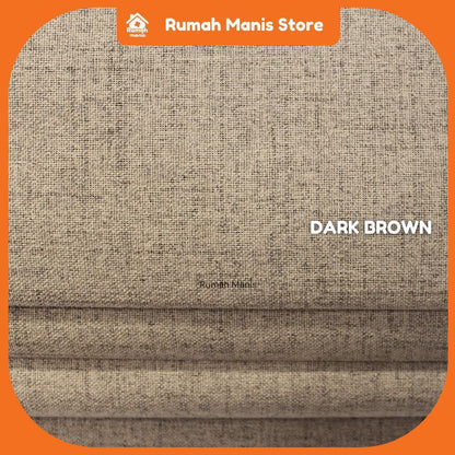 [RUMAH MANIS ROMAN BLIND] 1 Panel Premium Modern Western Style Roman Soft Curtain Blind | 100% Blackout | 76CM X 210CM (2.5' X 7') | Ready Stock | Tingkap Roman tangga doubledeck langsir tarik bidai waterproof raya