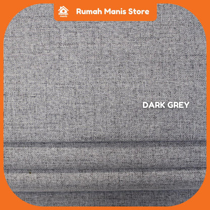 [RUMAH MANIS ROMAN BLIND] 2 Panel Premium Modern Western Style Roman Soft Curtain Blind | 100% Blackout | Ready Stock | Tingkap Roman tangga doubledeck langsir tarik bidai waterproof raya